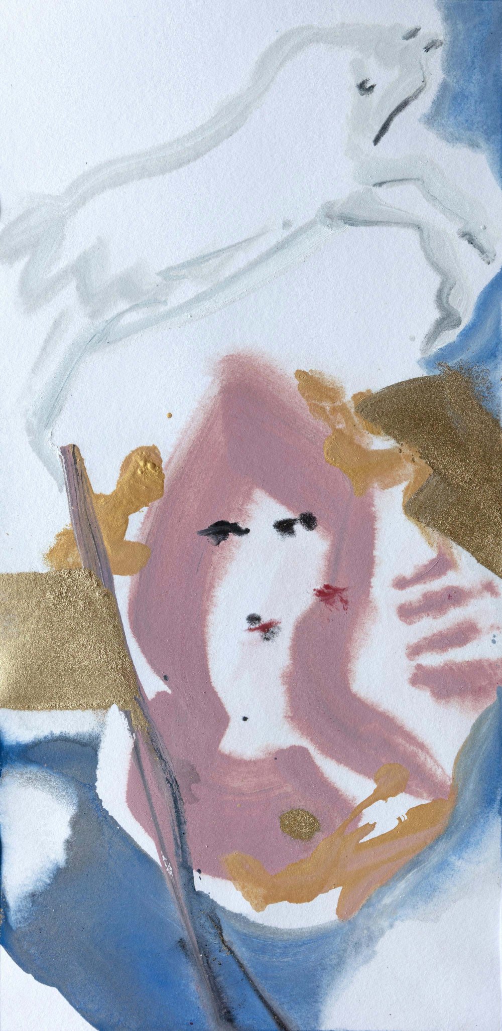 La Giustizia. I Tarocchi, 53 × 24 cm, eggtempera on paper, 2021